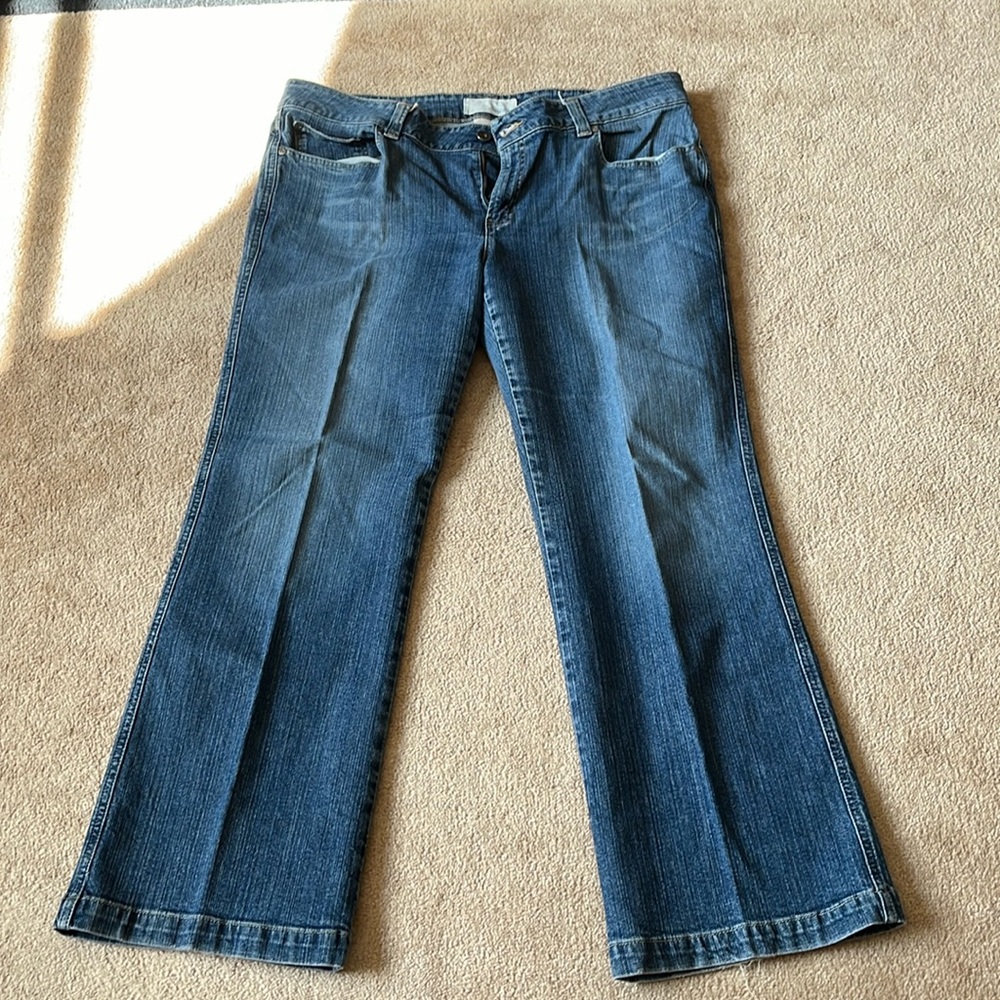 Maurice’s Sophie Boot distressed women’s bluejeans, sz. 15/16 Short!  Like new!
